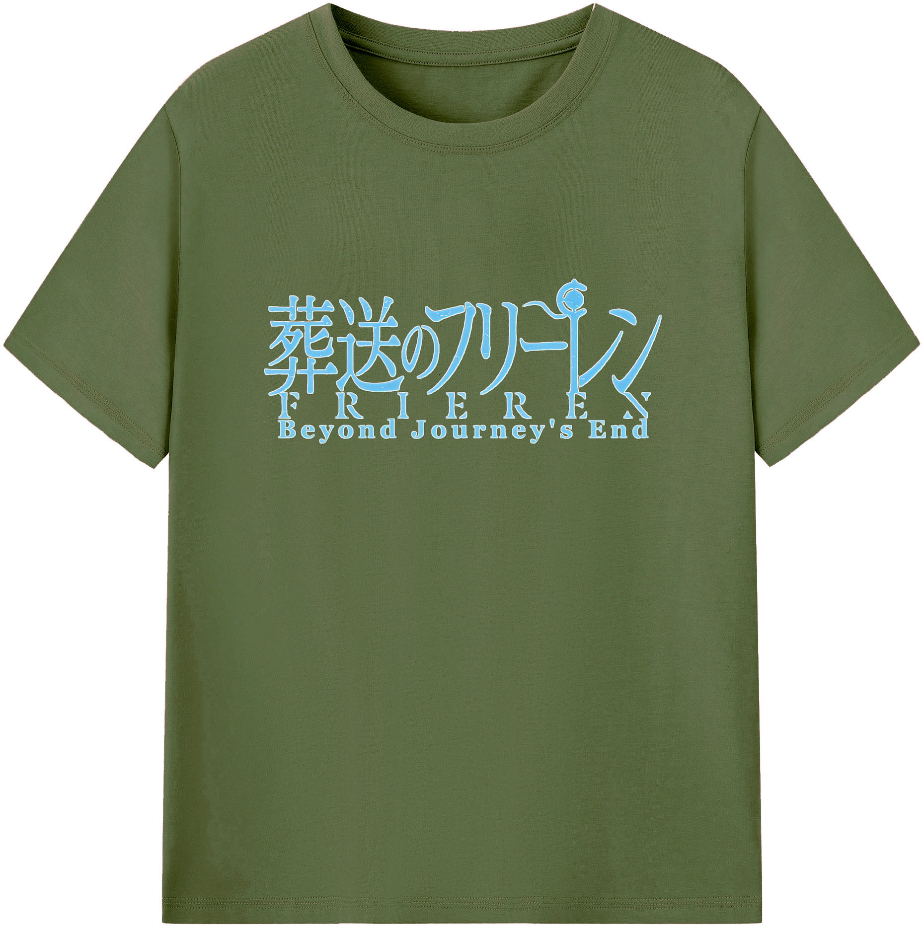 （画像用） 葬送のフリーレン Frieren 綿100％半袖Tシャツ（フロントプリント）